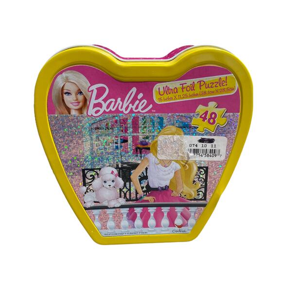 Mattel Barbie 2013 Barbie with Poodle Ultra Foil Puzzle Complete - Picture 3 of 5
